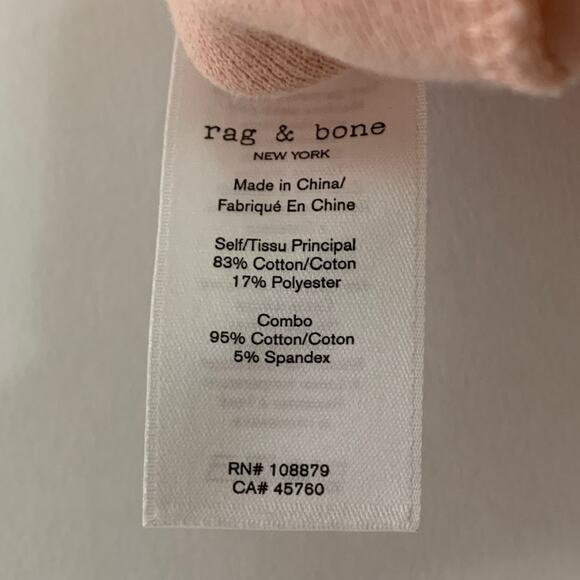 Rag and Bone S Womens Dusty Pink Brushed Inside Out Terry Sweatpants Cozy - Picture 10 of 10